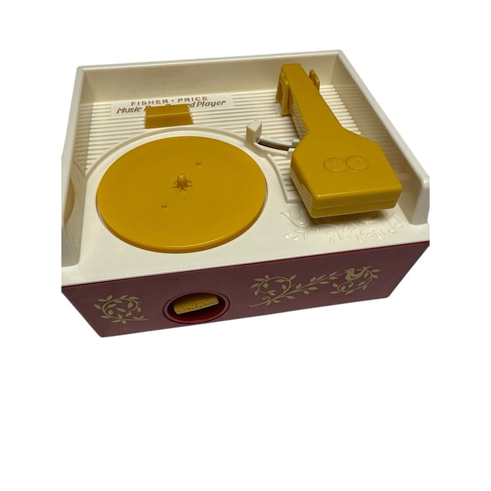 Fisher Price Record Player Music Box Toy w 3 Records‎ Working Vintage Style